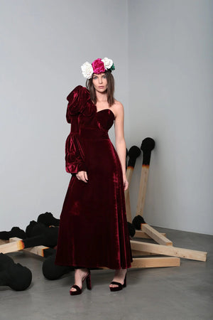 Burgundy Velvet  Elegance