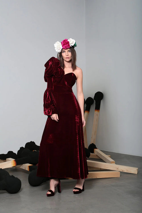 Burgundy Velvet  Elegance