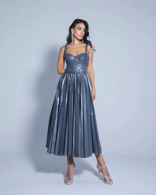 Pleated Denim