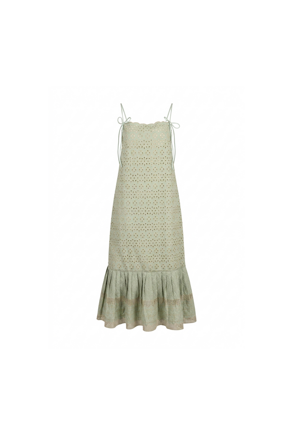 Mint Eyelet Dress