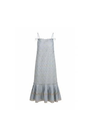 Sky Blue Eyelet Dress