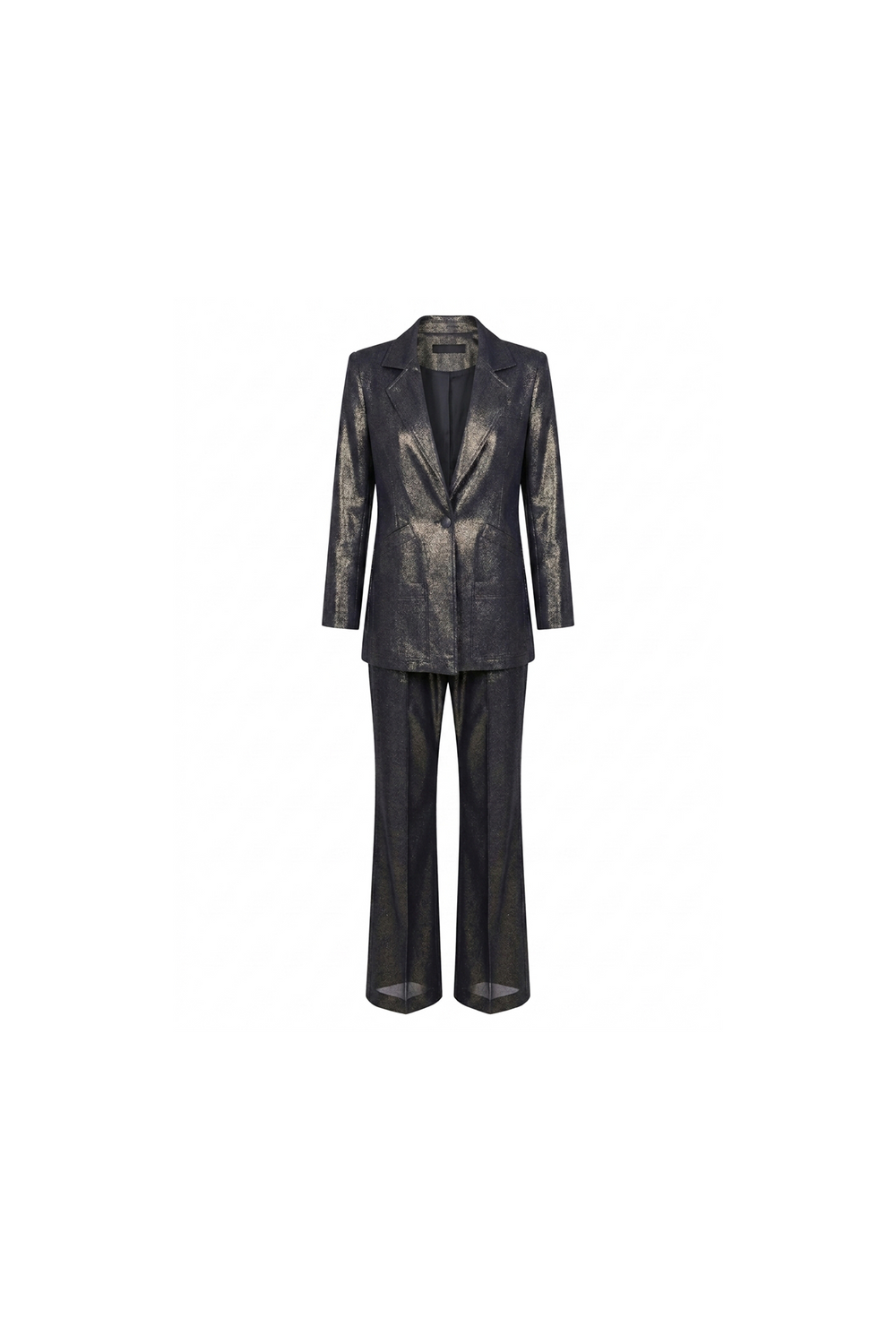 Metallic Gold Denim Suit