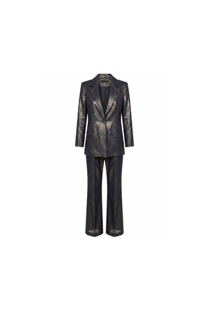 Metallic Gold Denim Suit