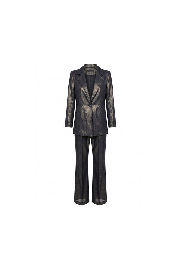 Metallic Gold Denim Suit