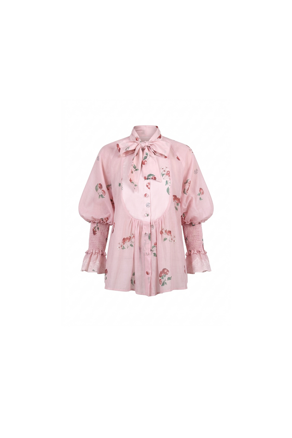 Cherry pink Bow Blouse