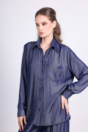 Light Denim Strass Set