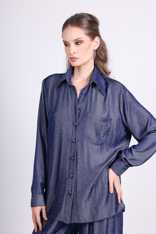 Light Denim Strass Set