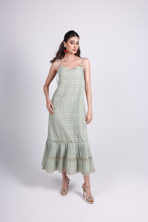 Mint Eyelet Dress