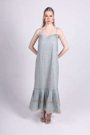 Sky Blue Eyelet Dress