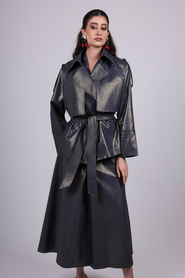 Metallic Gold Denim Jacket