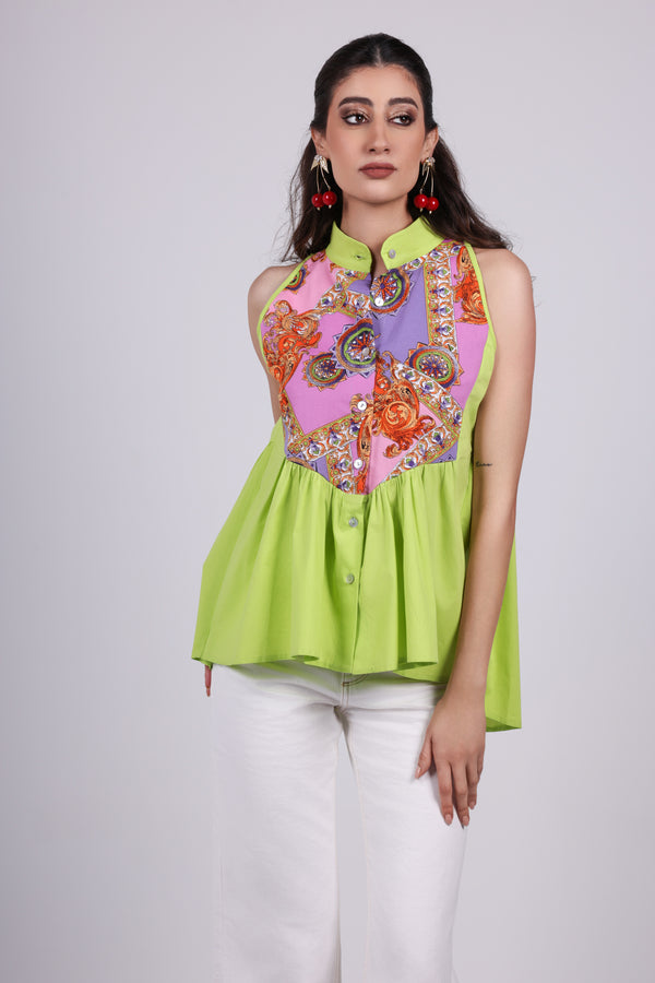 Paisley Panel Top