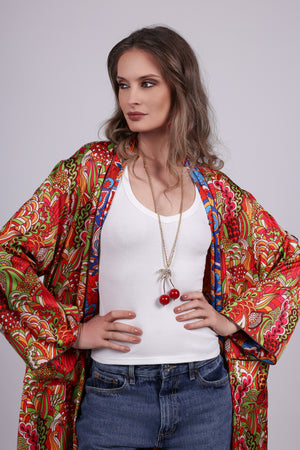 Double Face Satin Cardigan