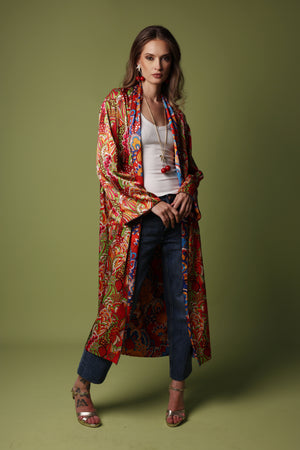 Double Face Satin Cardigan