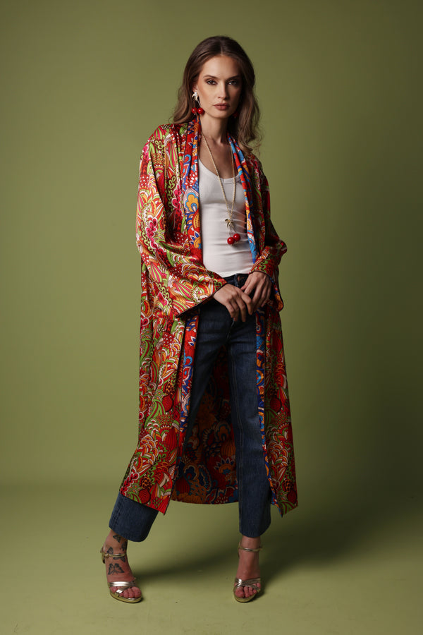 Double Face Satin Cardigan