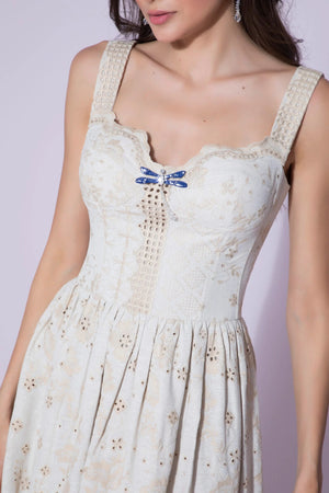 Buttercream Lace Midi