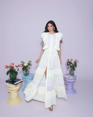 Rosé Cascade Dress
