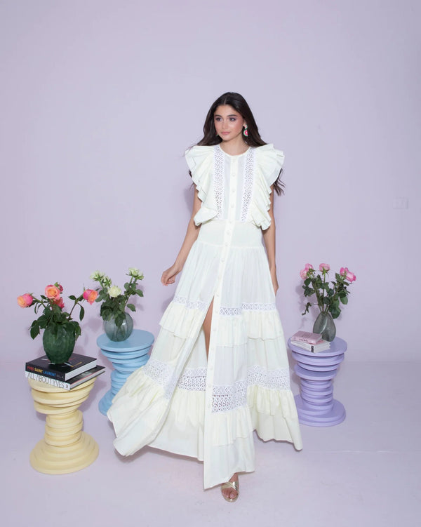 Rosé Cascade Dress