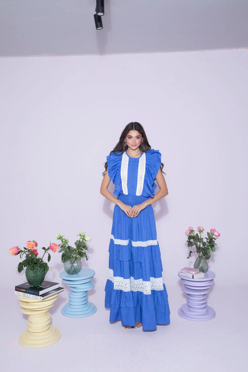 Rosé Cascade Dress