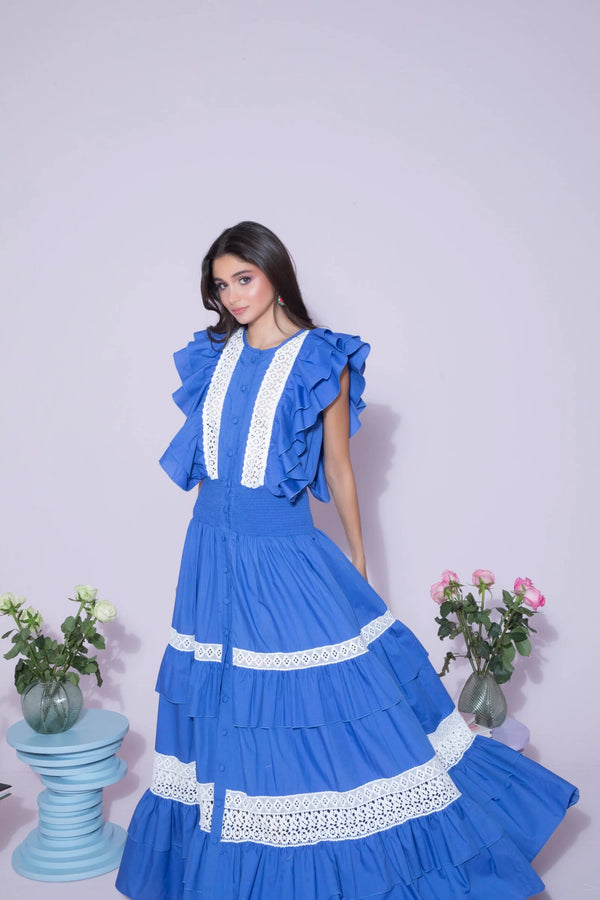 Rosé Cascade Dress