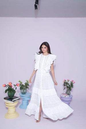 Rosé Cascade Dress