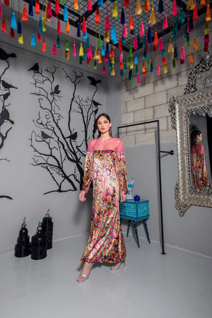 Tulle Velvet Silk Kaftan