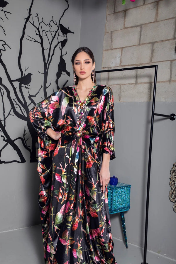 Silk Velvet Mandela Abaya