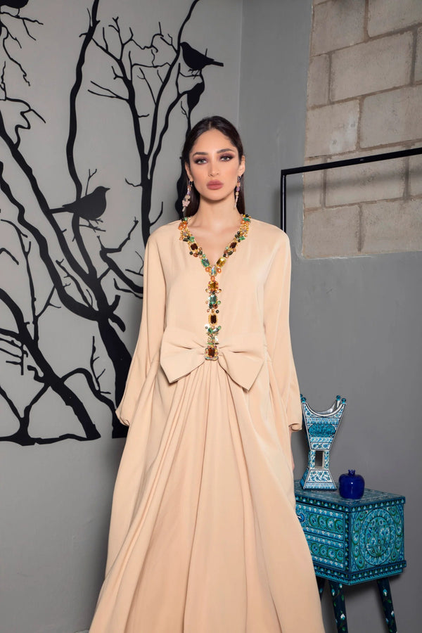 Dress Kaftan with a bow