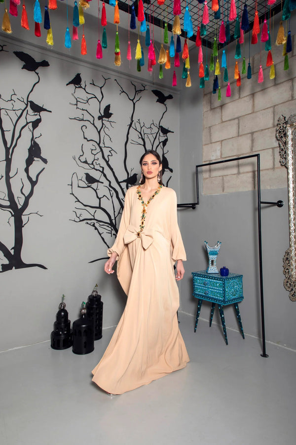 Dress Kaftan with a bow