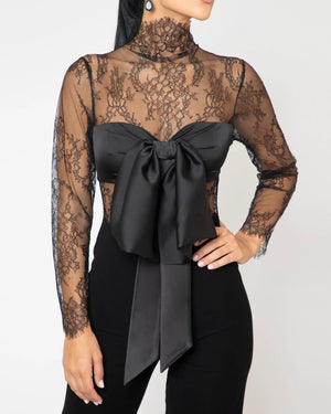 Lace Bow Jumpsuit