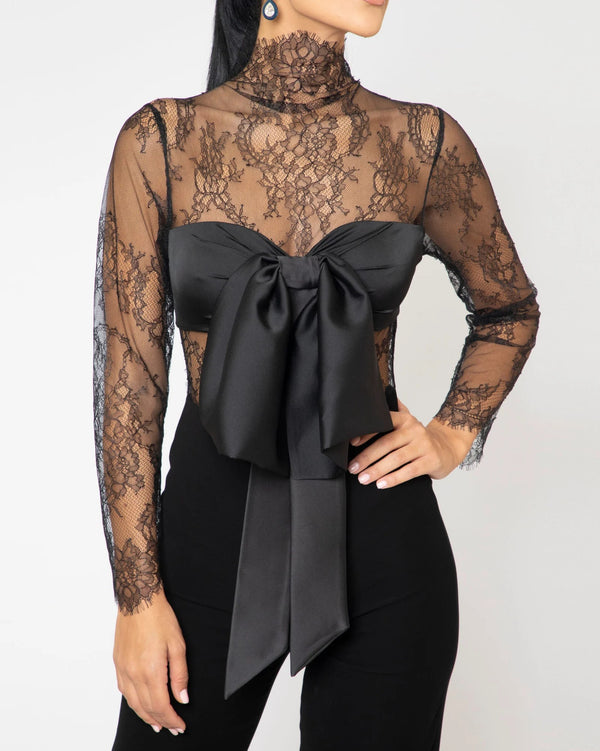 Lace Bow Jumpsuit