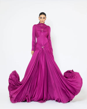 Magenta Jersey Dress
