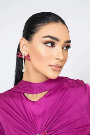 Magenta Jersey Dress