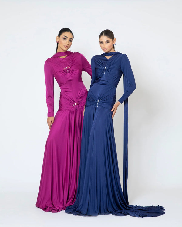 Magenta Jersey Dress