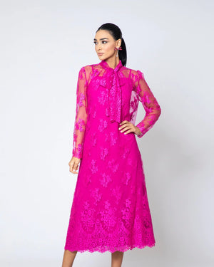 Fuchsia Lace Dress