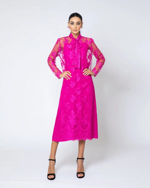 Fuchsia Lace Dress