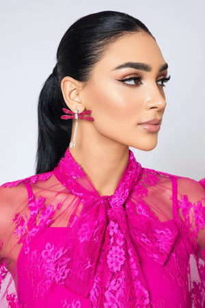 Fuchsia Lace Dress