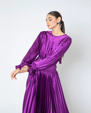 Purple Satin Dress