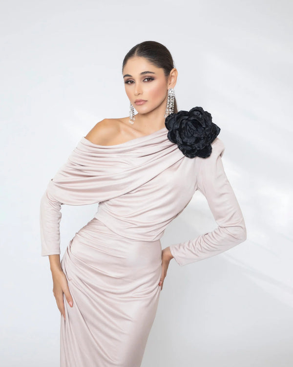 Draped Jersey Gown