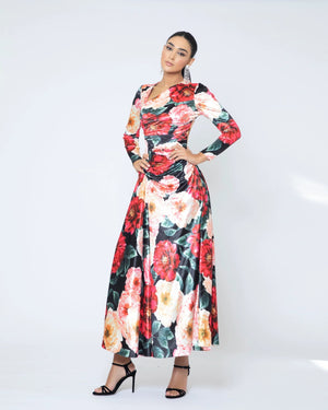 Floral Velvet Dress