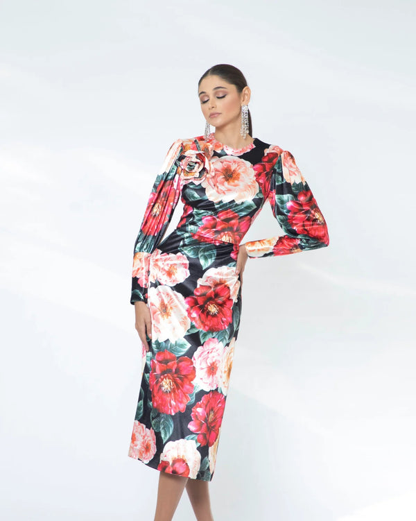 Bloom Velvet Dress