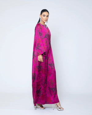 Embellished Neckline Kaftan