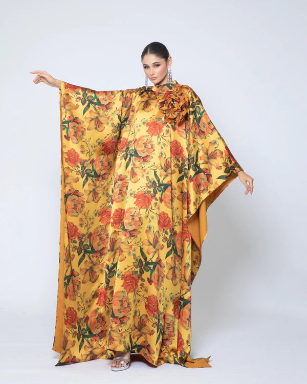Golden Bloom Kaftan