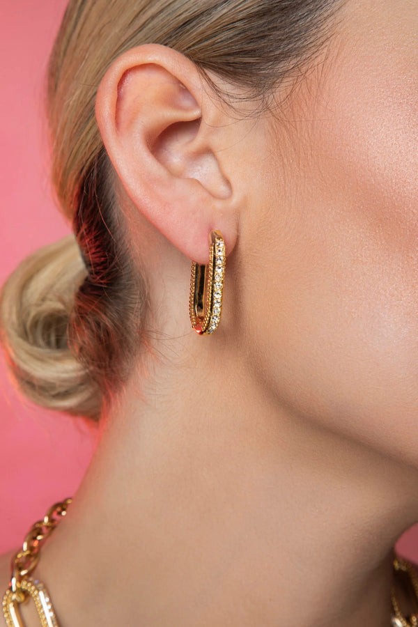rectangular hoop earrings