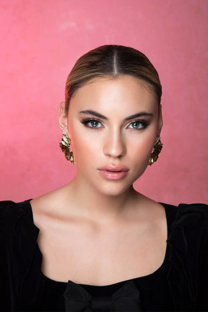 golden fold earrings