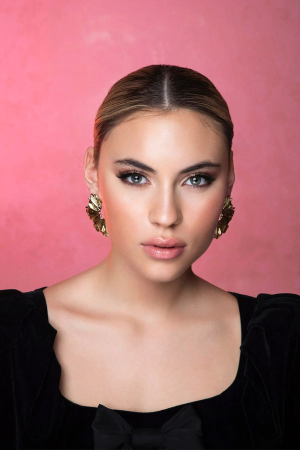 golden fold earrings