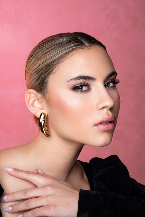 molten curve earrings