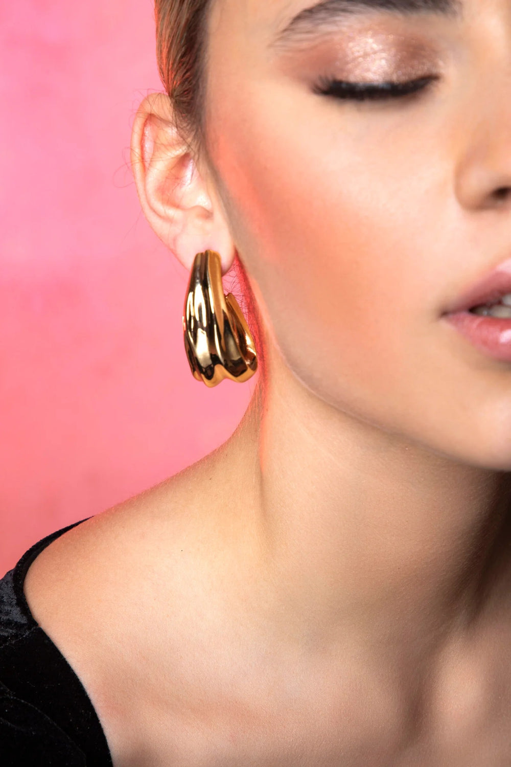 liquid fold earrings