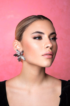 cattleya silver earrings