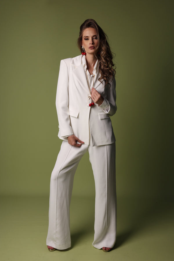 Ivory Crepe Suit Set