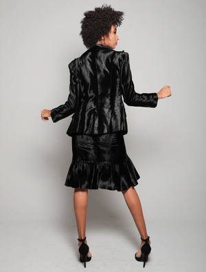 Charming Black Skirt Suit